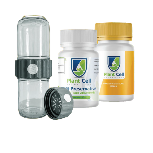 Save money and optimize the performance of the patent-pending BioCoupler ™ with this specially curated collection of PCT's top-tier, tissue-culture products. With this bundle, you'll be ready to start temporarily immersing your plant propagules right away, keeping them wet, coated, and moved about; contaminate-free; and vitamin enriched.